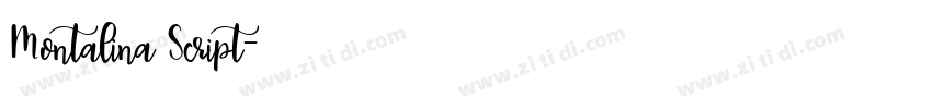 Montalina Script字体转换 Montalina Script字体转换